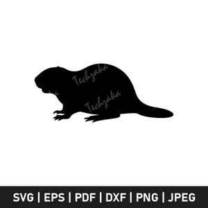 Beaver SVG, Beaver Silhouette, Beaver PNG Cut File, Cute Beaver Clipart for Cricut File, Woodland Animal SVG, Cartoon Beaver Vector