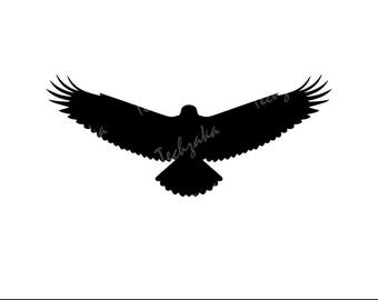 Flying Eagle Svg, Majestic Eagle Silhouette Cut File, American Bald Eagle Clipart for Cricut, Patriotic Bird Svg Design, Digital Download
