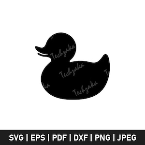 Rubber Duck SVG, Duck Silhouette Cut File, Baby Shower Duck Clipart, Cute Rubber Duck PNG, Cricut Baby SVG, Cartoon Duck Vector