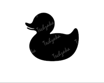 Rubber Duck SVG, Duck Silhouette Cut File, Baby Shower Duck Clipart, Cute Rubber Duck PNG, Cricut Baby SVG, Cartoon Duck Vector