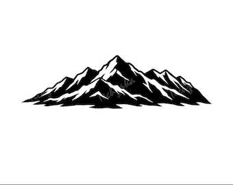 Mountains Svg File, Mountain Silhouette, Mountain Png, Mountains Clipart, Hiking Svg, Naute Svg, Camping Vector, Cricut Cut File, Download