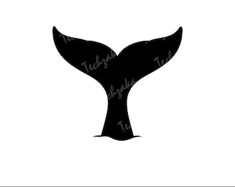 Whale Tail SVG File, Whale Tail Silhouette, Whale Tail Clipart, Marine Life PNG, Sea Vector, Nautical SVG, Cricut Cut File, Digital Download
