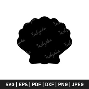 Shell Svg, Beach Shell Silhouette, Sea Shell Clipart Png, Ocean Nautical Cut File for Cricut File, Seashell Svg Design, Instant Download