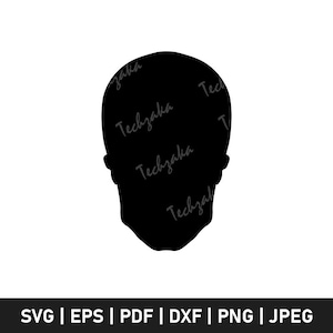 Human Skull Svg, Skull Silhouette Svg, Anatomy Skull Clipart, Halloween Skull Svg Cut File, Realistic Skull Png for Cricut, Digital Download
