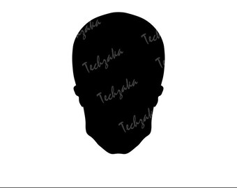 Human Skull Svg, Skull Silhouette Svg, Anatomy Skull Clipart, Halloween Skull Svg Cut File, Realistic Skull Png for Cricut, Digital Download