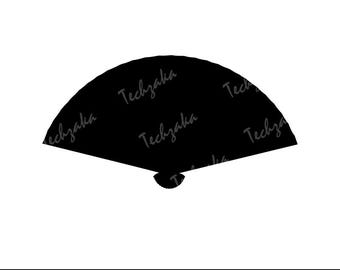 Abanico plegable SVG, Abanico PNG, Clipart de abanico japonés, Archivos Cricut de abanico oriental, Descarga digital de abanico de mano, Archivo de corte de abanico para manualidades