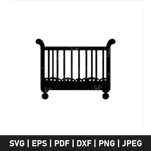 Baby crib svg file, baby crib png, baby bed svg, baby bed clipart, baby crib clip art,