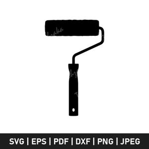 Farbrolle SVG | Malwerkzeug Silhouette | Farbrolle Png | Maler Rolle Clipart | Diy Home Renovation SVG für Cricut & Sublimation