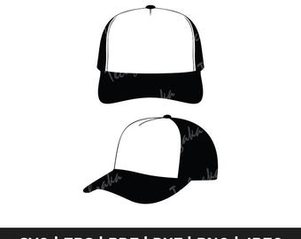 Trucker Hat Svg Files, Hat Silhouette, Trucker Hat Png, Cricut, Laser, Clipart, Cnc, Vector, Eps Dxf Jpg Pdf, Instant Digital Download