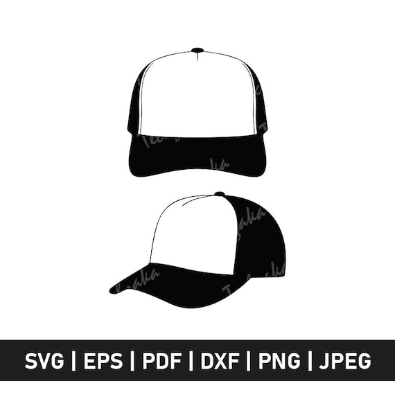 Trucker Hat Svg Files, Hat Silhouette, Trucker Hat Png, Cricut