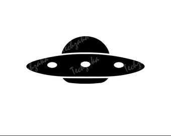 Ufo Spaceship Svg | Alien Ufo Clipart | Ufo Spaceship Silhouette | Sci-Fi Ufo Cut File for Cricut & Laser | Ufo Vector Digital Download