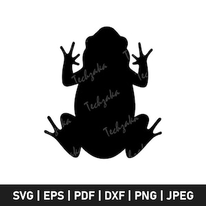 Toad Svg File | Toad Silhouette | Cute Toad Clipart | Amphibian Svg File | Cricut Cut File | Toad Png | Forest Animal Svg | Digital Download