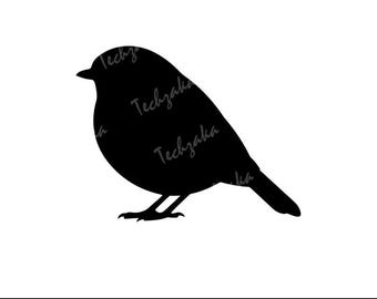Robin Svg | Silhueta de Pássaro Robin | Clipart de Pássaro da Floresta | Robin PNG | Arquivo de Corte Robin para Cricut | Animal da Floresta Svg, Download Digital