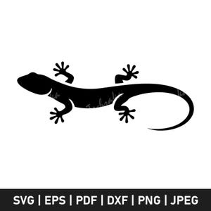 Lizard SVG | Gecko SVG | Reptile SVG | Bearded Dragon | Chameleon | Iguana | Lizard Silhouette | Clipart | Decal | Tribal Lizard Design