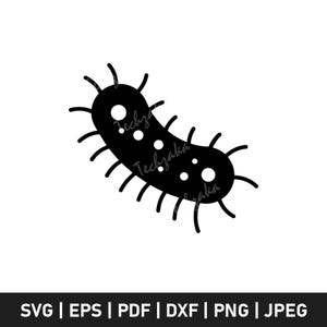 Bakterien SVG-Datei, Bakterien Silhouette, Bakterien Clipart, Bakterien PNG, Mikrobiologie Vektor, Cricut Datei Design