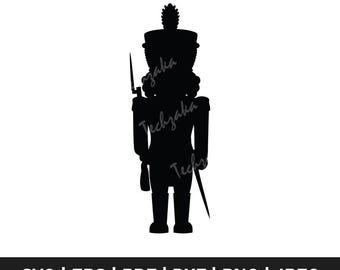 Żołnierz Dziadka do Orzechów SVG, Sylwetka Dziadka do Orzechów, Png, Cricut, Laser, Clipart, CNC, Wektor, Eps, DXF, Jpg, Pdf, Natychmiastowe Pobieranie Cyfrowe