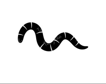 Arquivo SVG de minhoca, Silhueta de minhoca, Clipart fofo de minhoca, PNG de minhoca, SVG de inseto, Arquivo de corte de minhoca de desenho animado para Cricut, Download digital