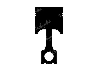 Piston SVG, Engine Part Piston Silhouette, Mechanical Clipart, Auto Repair SVG, Car Motor Piston PNG, Garage Tool Cut File, Mechanic Design