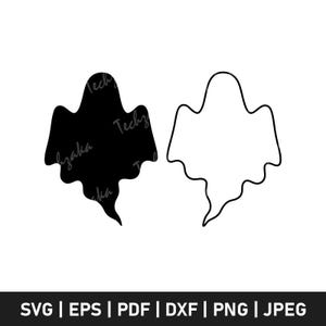 Cute Ghost Svg File, Ghost Silhouette, Ghost Svg, Cute Ghost Png, Ghost Outline Svg, Ghost Png, Ghost Clipart, Ghost Cricut, Ghost Clipart