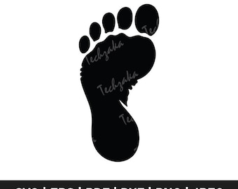 Big Foot Footprint SVG, Big Foot Silhouette SVG, Big Foot Png, Big Foot Dxf-Datei, Cricut, Laser, Clipart, Cnc, Vektor, Eps Pdf, digitaler Download