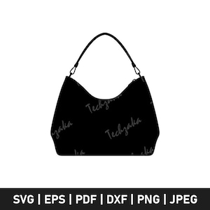Woman Purse Svg, Handbag Silhouette, Fashion Bag Clipart, Tote Bag Svg Cut File, Purse Png, Designer Bag Svg for Cricut, Digital Download