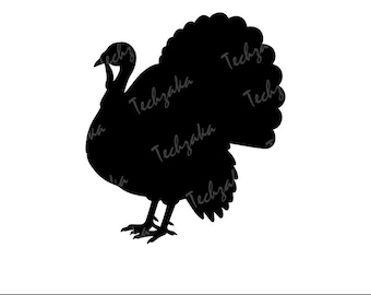 Turkey SVG, Turkey Silhouette, Thanksgiving Turkey Clipart, Turkey PNG, Fall SVG, Farm Animal Vector, Cricut Cut File, Digital Download