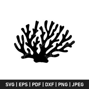 Coral Svg File | Ocean Coral Clipart | Coral Png Eps | Sea Life Silhouette Cut File | Underwater Plant Svg for Cricut & Sublimation