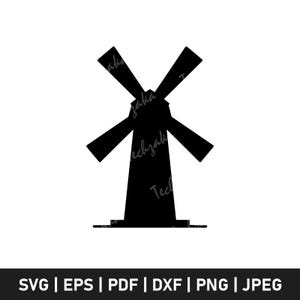 Windmolen SVG, boerderij windmolen silhouet, rustieke windmolen gesneden bestand voor Cricut-bestand, vintage windmolen clipart png, land boerderij SVG