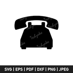 Old Telephone Svg | Vintage Rotary Phone Clipart Png Eps | Retro Telephone Silhouette Cut File for Cricut & Sublimation | Instant Download