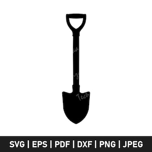 Shovel Svg File, Garden Tool Clipart Png, Spade Silhouette, Gardening Cut File, Farm Equipment Svg, Shovel Vector for Cricut and Sublimation