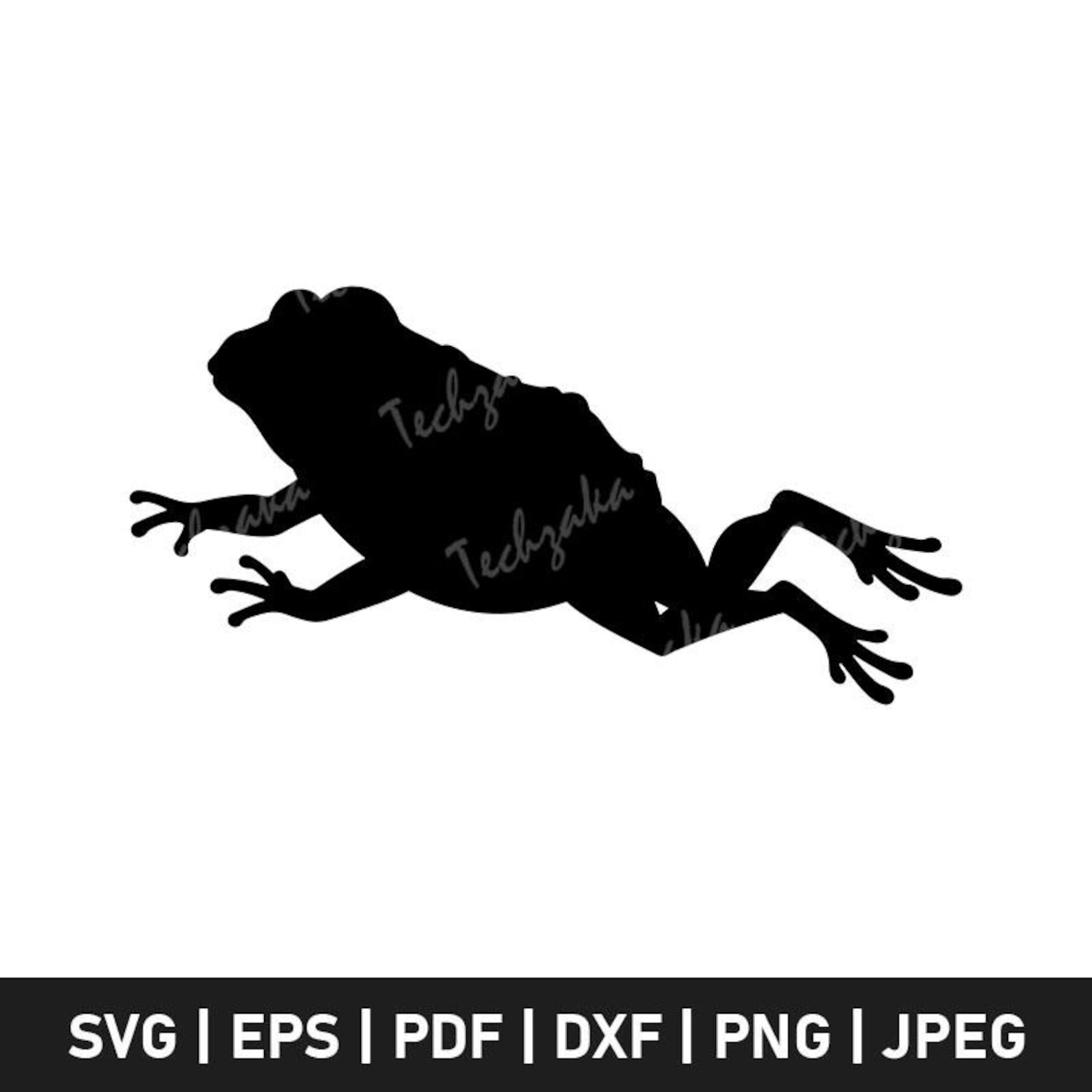 Toad Jumping Vector Toad Jumping Svg | Toad Clipart, Toad Png Dxf Eps for Cricut ...