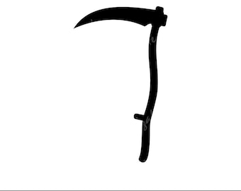 Old Scythe SVG, Vintage Scythe Silhouette, Scythe PNG, Grim Reaper Scythe Clipart, Agriculture SVG, Harvest Cut File, Dxf, Digital Download