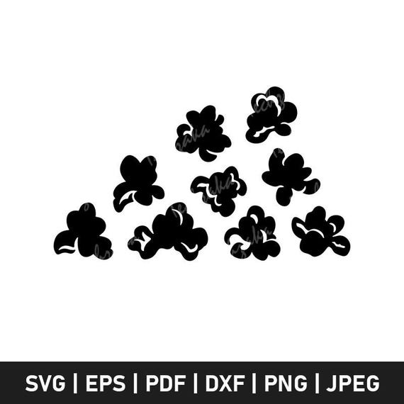 Popcorn SVG | Popcorn Silhouette | Snack Clipart PNG DXF for