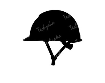 Safety Helmet SVG File, Construction Hat Silhouette, Hard Hat Clipart, Helmet PNG, Worker SVG Cut File for Cricut and Silhouette