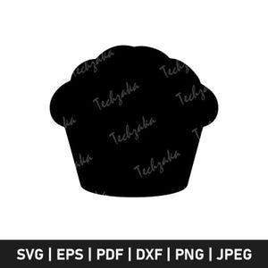 Cupcake Svg File, Cupcake Silhouette, Cupcake Clipart, Cupcake Png, Cupcake Cricut, Cupcake Vector, Cupcake Dxf, Digital Download