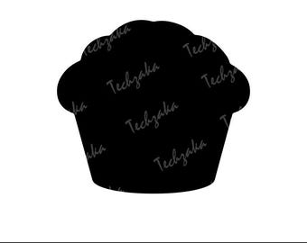 Cupcake Svg File, Cupcake Silhouette, Cupcake Clipart, Cupcake Png, Cupcake Cricut, Cupcake Vector, Cupcake Dxf, Digital Download