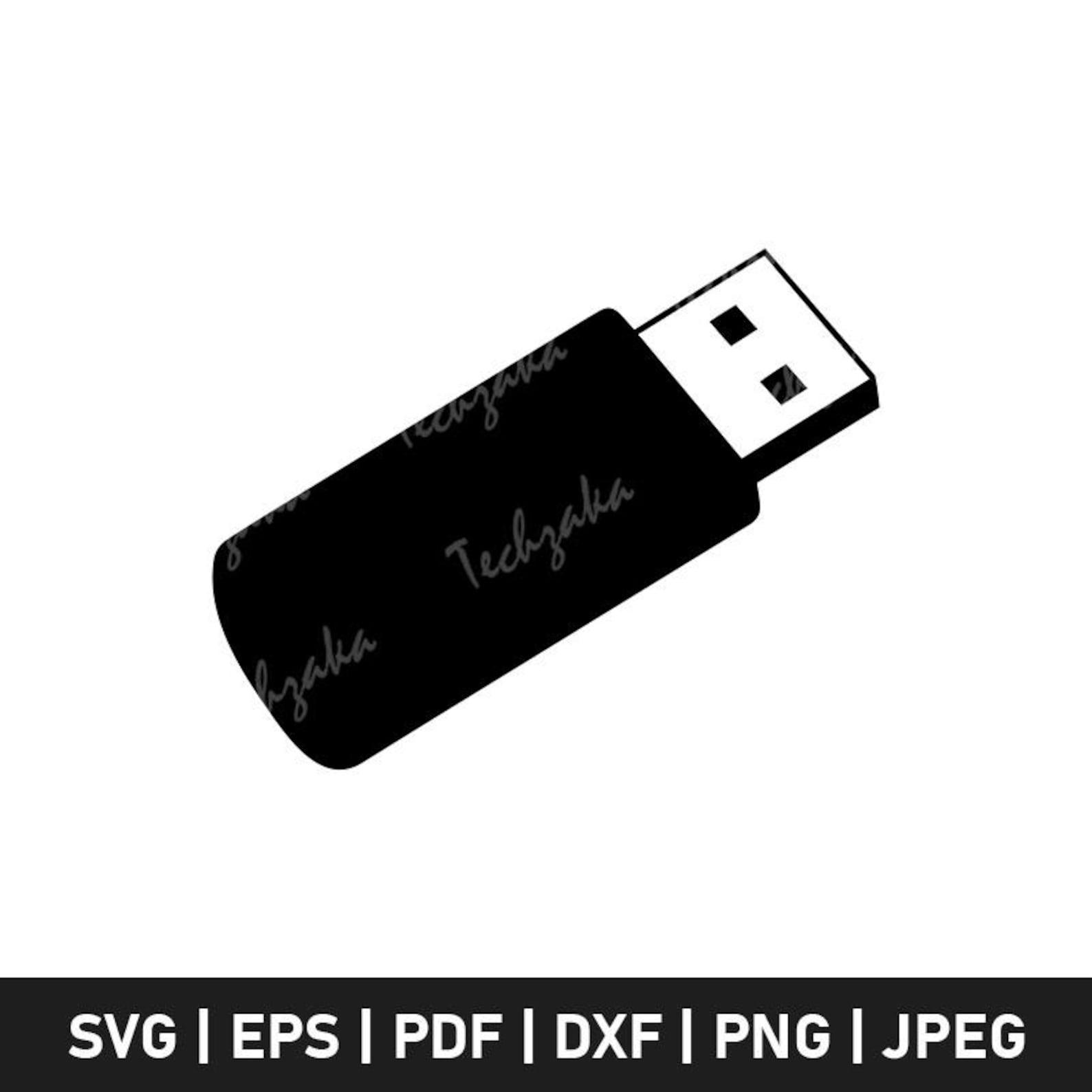Usb Svg File, Usb Silhouette, Usb Flash Drive Clipart, Minimalist Usb ...