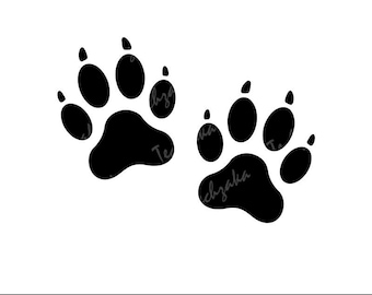 Dog Paw Svg File, Paw Print Silhouette, Dog Paw Png, Pet Paw Clipart, Dog Paw Prints Svg, Animal Paw Vector,Cricut Cut File,Digital Download