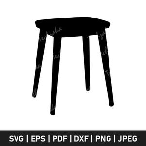 Litet bord Svg, Sidobord Svg, Pall Svg, Miniatyrmöbler Svg, CNC-bord, Laserskuret, Svg Möbelplaner, Diy Möbler