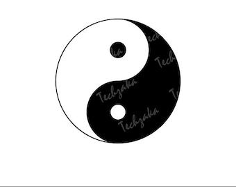 Arquivo Yin Yang SVG, Silhueta Yin Yang, Símbolo de Equilíbrio, Yin Yang PNG, Clipart de Taoísmo, Vetor Espiritual, Arquivo de Corte Cricut, Download Digital Zen