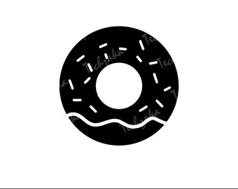 ドーナツSVGファイル、ドーナツのシルエット、ドーナツPNG、ドーナツSVG、甘いデザートのクリップアート、ベーカリーSVG、食品SVG、ドーナツのアイコン、ドーナツのCricutカットファイル