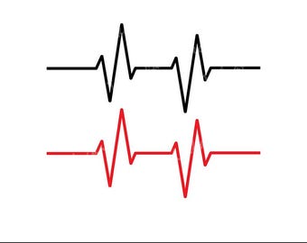 Heartbeat Line Svg File, Heartbeat Silhouette, Ekg Clipart, Heartbeat Png, Medical Svg, Love Pulse Vector, Cricut Cut File, Digital Download