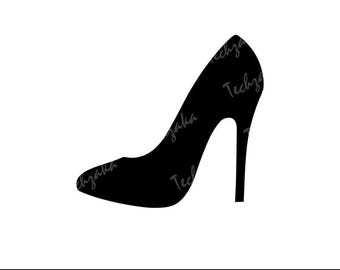 High Heel svg, High Heel Silhouette, Fashion Schuh Clipart, Stiletto Schuh svg, High Heel Png Dxf Eps für Cricut Datei, digitaler Download
