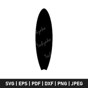 Surfboard Svg File, Surfboard Silhouette, Beach Surf Clipart Png, Summer Ocean Cut File, Digital Download for Cricut, Laser Cut, Sublimation