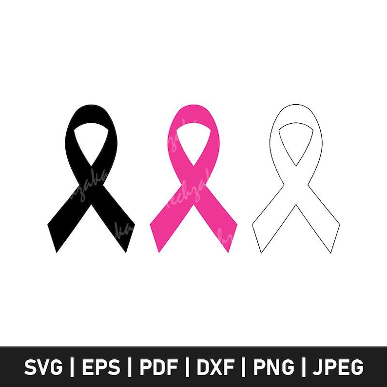 Cancer Ribbon Svg File, Awareness Ribbon Svg, Ribbon Outline Png ...