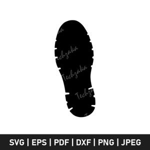Boot Print SVG, Shoe Print Silhouette, Boot Print PNG, Boot Tracks Clipart, Footprint SVG, Hiking Trail Vector, Cricut Cut File, Download