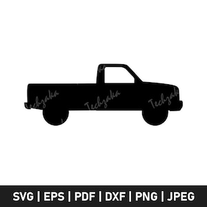 Pickup Truck Svg File | Pickup Truck Silhouette | Vintage Truck Svg Cut File | Farm Truck Png Dxf Cricut | Rustic Truck Clipart Diy Crafts
