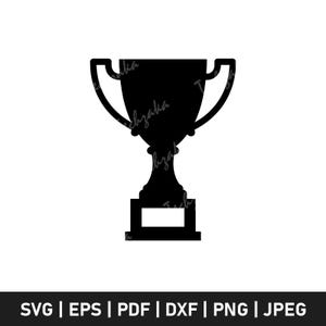Gold Trophy Cup Svg, Award Silhouette Cut File, Trophy Cup Png, Champion Trophy Clipart for Cricut, Sports Prize Svg, Digital Download