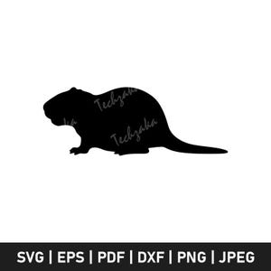 Nutria Svg, Nutria Silhuett, Nutria Clipart, Nutria Png, Nutria Vektor, Nutria Cut Fil för Cricut Fil, Gnagare Djur, Digital Nedladdning