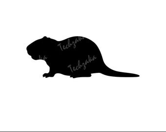Nutria Svg, Nutria Silhouette, Nutria Clipart, Nutria Png, Nutria Vector, Arquivo de Corte Nutria para Cricut, Roedor Animal, Download Digital
